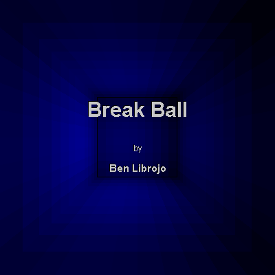 Break Ball (Browser) screenshot: Title screen.