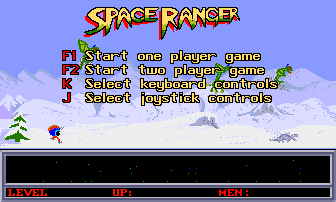 Space Ranger (Amiga) screenshot: Select type of game.