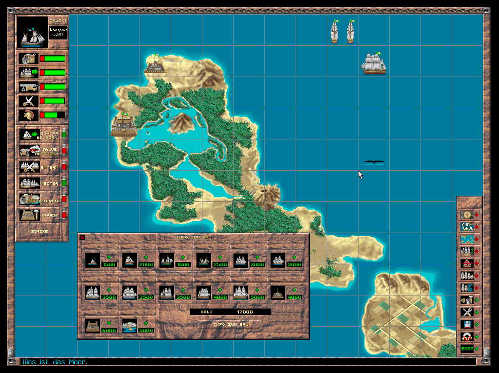 Admiral: Sea Battles (Windows) screenshot: Building new ships (1024x768)