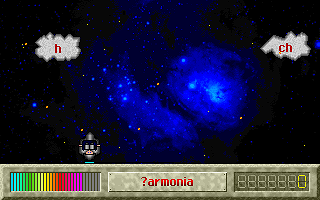 Ortomania (DOS) screenshot: <i>Ortoidy</i> game screen