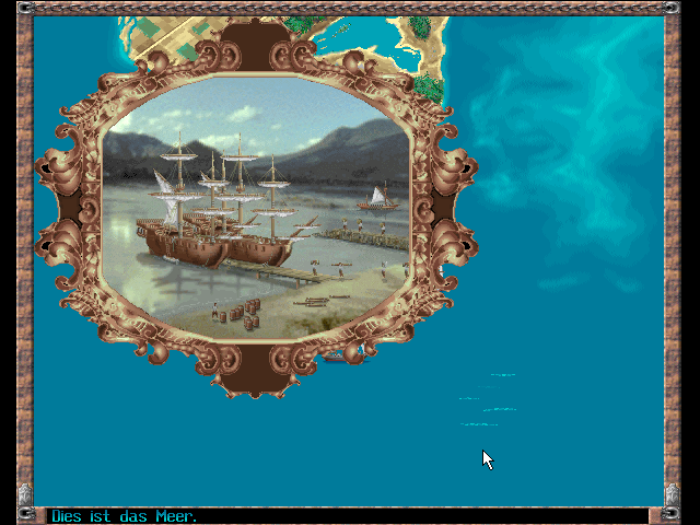 Admiral: Sea Battles (Windows) screenshot: Building a new haven on an island (grid deactivated) (640x480)
