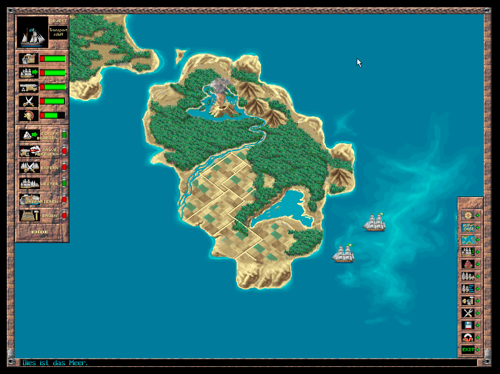 Admiral: Sea Battles (Windows) screenshot: Enemy's ships (grid deactivated) (1024x768)