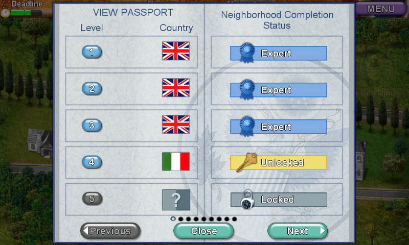 Build-a-lot 3: Passport to Europe (Android) screenshot: Passport