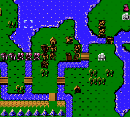 Fire Emblem: Shadow Dragon & the Blade of Light (NES) screenshot: Enemies wait in the queue :D