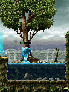 Soul of Darkness (J2ME) screenshot: Transformed into a water elemental.
