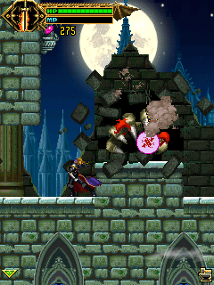 Soul of Darkness (J2ME) screenshot: Giant hand breaking down the walls.