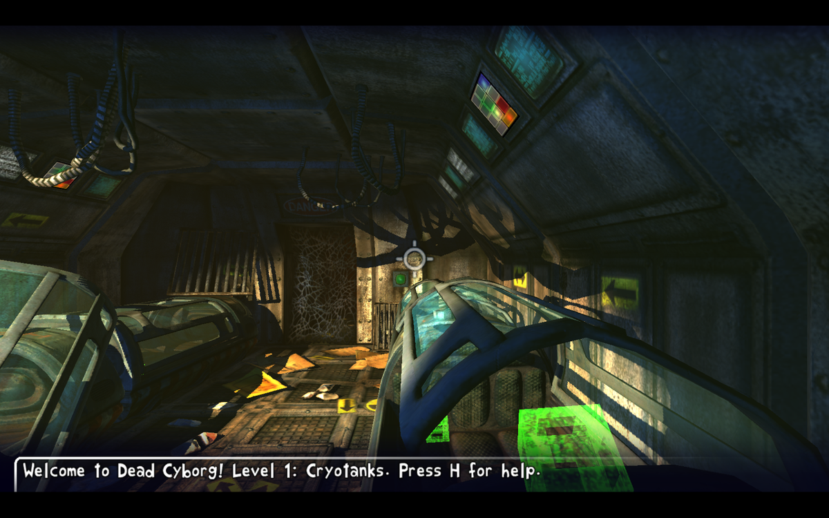 Dead Cyborg: Episode 1 (Windows) screenshot: Starting location of level 1