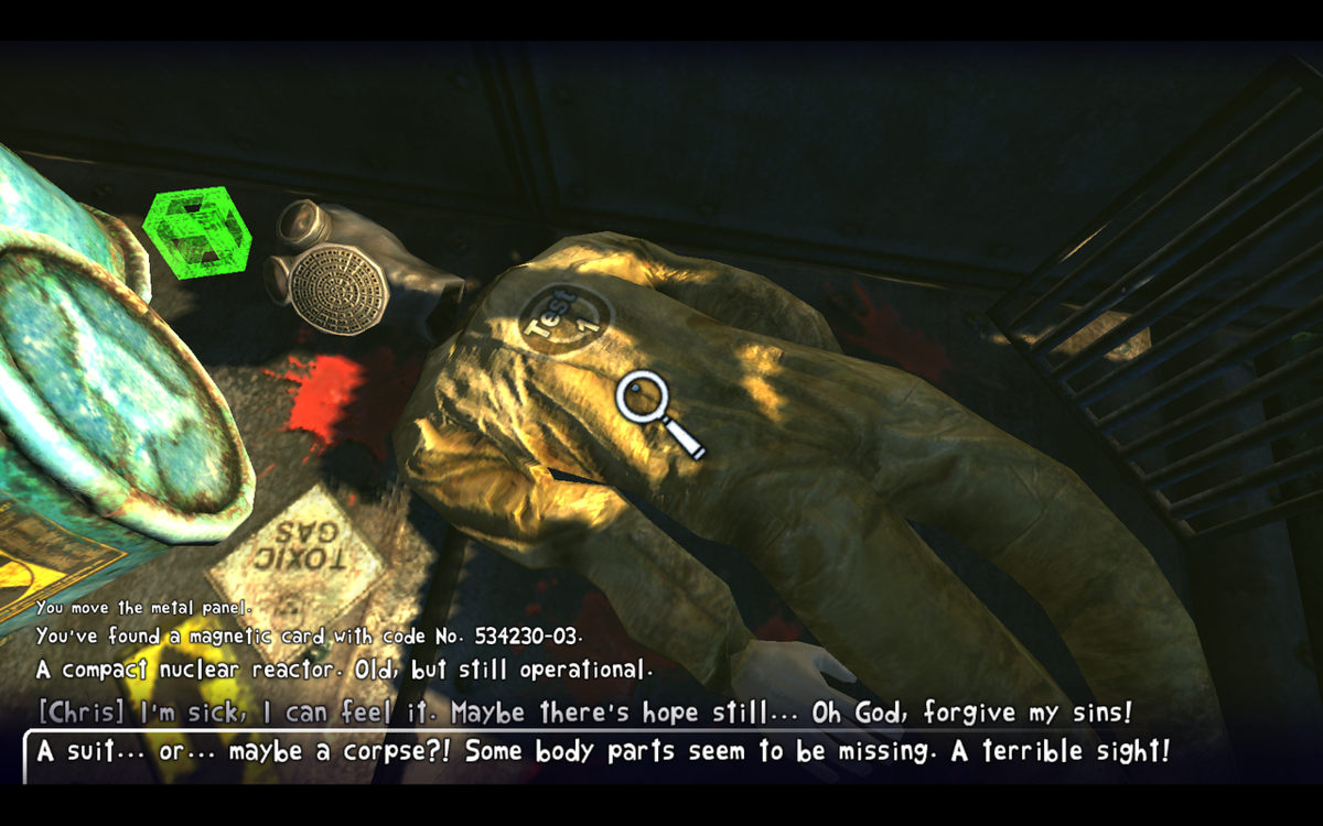 Dead Cyborg: Episode 1 (Windows) screenshot: A dead body