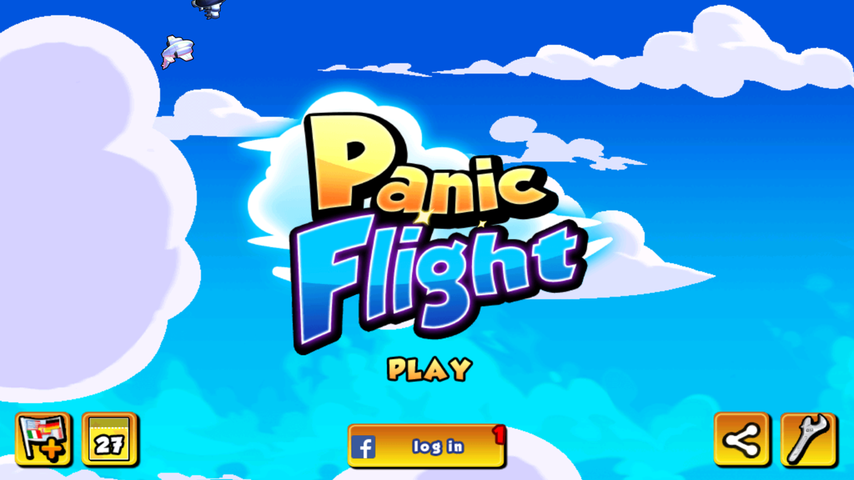 Panic Flight (Android) screenshot: Title screen (Ultimate Panic Flight)