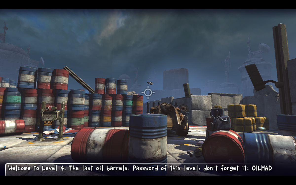 Dead Cyborg: Episode 2 (Windows) screenshot: Starting location of level 4