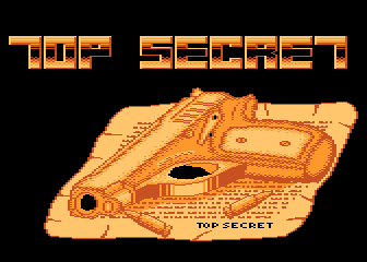Top Secret (Atari 8-bit) screenshot: Intro screen