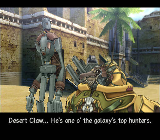 Rogue Galaxy (PlayStation 2) screenshot: The game features a wide range of unique characters.