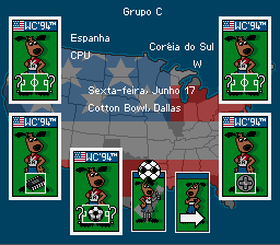 World Cup USA 94 (SNES) screenshot: Menu