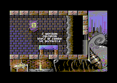 Miecze Valdgira II: Władca Gór (Commodore 64) screenshot: Using item communicat
