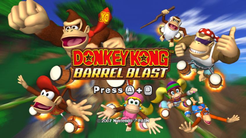 Donkey Kong Barrel Blast (Wii) screenshot: Title screen