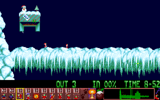 Holiday Lemmings (Amiga) screenshot: Starting level 6.