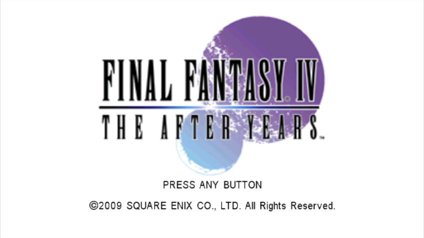 Final Fantasy IV: The After Years (Wii) screenshot: Title screen