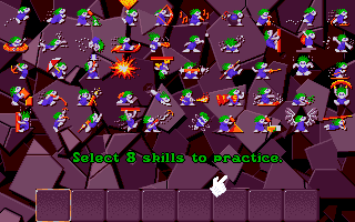 Screenshot of Lemmings 2: The Tribes (Amiga, 1993) - MobyGames