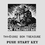 Space Fighter (Supervision) screenshot: Title screen featuring a poorly-disguised RX-78 Gundam.