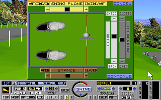 Links: Championship Course - Bountiful Golf Course (DOS) screenshot: In game setup