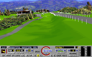Links: Championship Course - Bountiful Golf Course (DOS) screenshot: Reverse replay