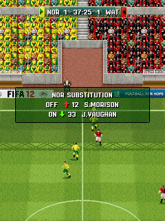 FIFA 12 (J2ME) screenshot: Substitution