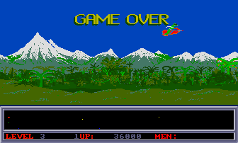 Space Ranger (Amiga) screenshot: Game Over