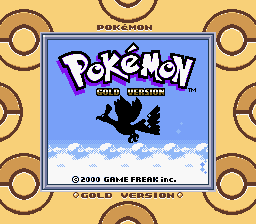 Pokémon Gold Version (Game Boy Color) screenshot: Title screen (SGB)