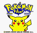 Pokémon Yellow Version: Special Pikachu Edition (Game Boy) screenshot: Title screen (GBC)