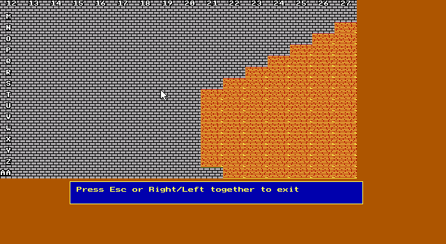 Towers (DOS) screenshot: part of the diamond-shaped map base. (scaling is a bit off)