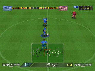 Dynamite Soccer 98 (PlayStation) screenshot: Starting the match