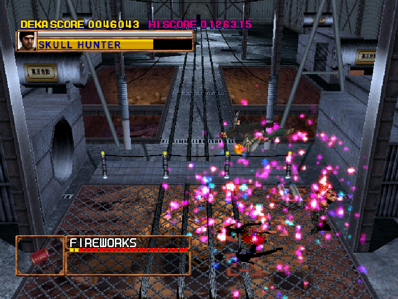 Asian Dynamite (Arcade) screenshot: Fireworks in your face!