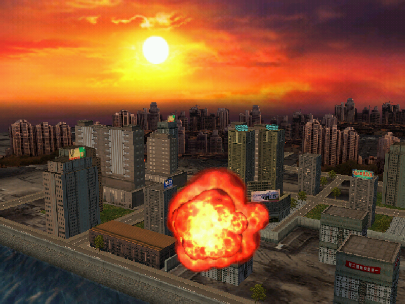 Asian Dynamite (Arcade) screenshot: Boom!
