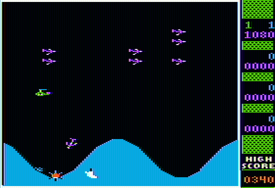 Screenshot of Wavy Navy (Apple II, 1983) - MobyGames