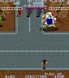 Time Soldiers (Arcade) screenshot: There's a time portal.