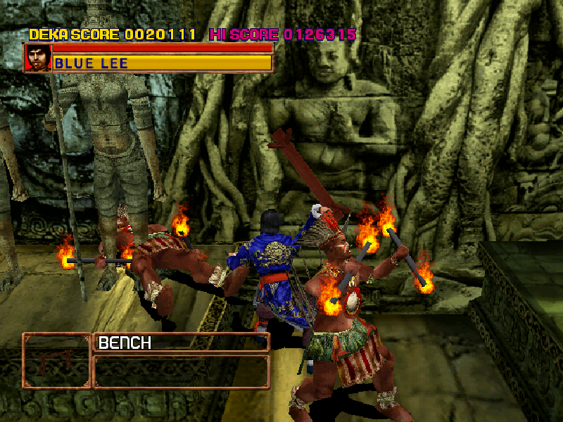 Asian Dynamite (Arcade) screenshot: An Aztec level.