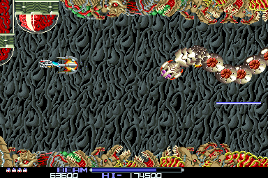 R-Type (Arcade) screenshot: Alien snake
