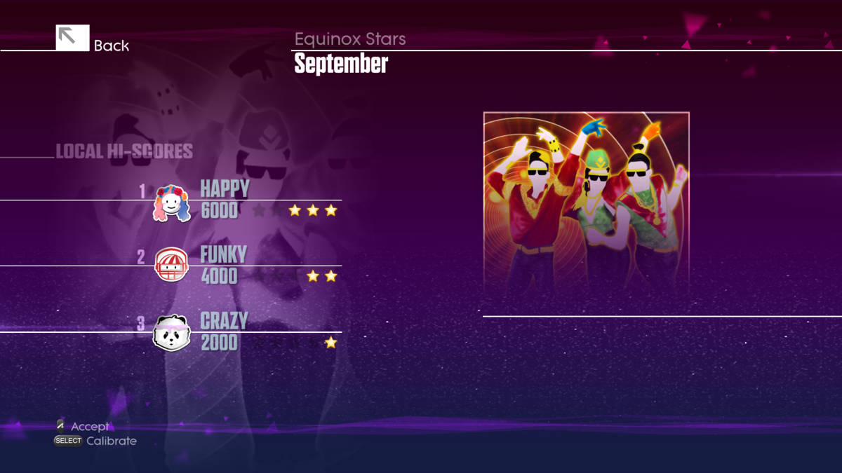 Just Dance 2017 (PlayStation 3) screenshot: Local highscores for a song
