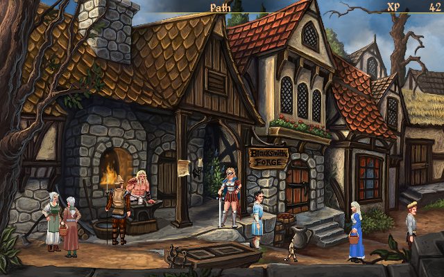 Mage's Initiation: Reign of the Elements (Windows) screenshot: I suspected the same about "Quest for Infamy" and in this case it's confirmed: this medieval-like world is in fact the future, with our destructive technological progress erased.