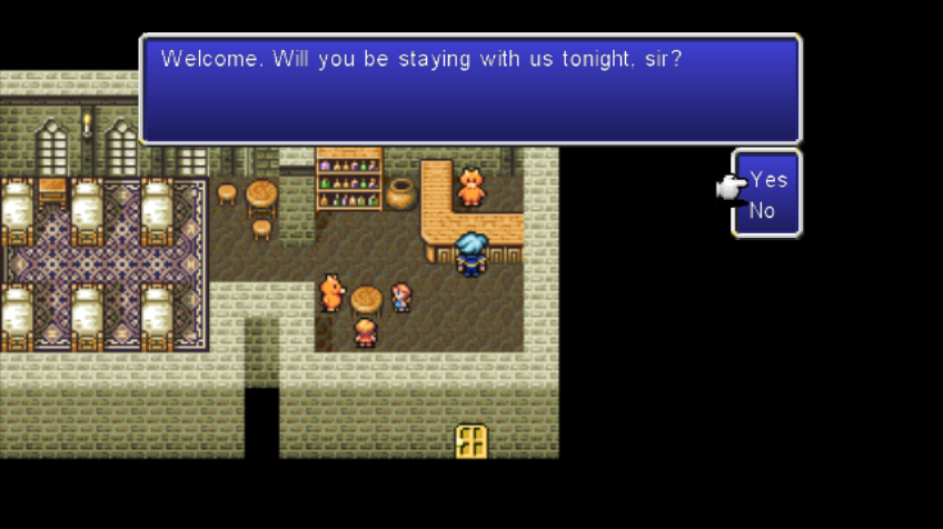 Final Fantasy IV: The After Years (Wii) screenshot: A tavern