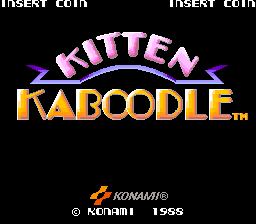 Kitten Kaboodle (Arcade) screenshot: Title screen