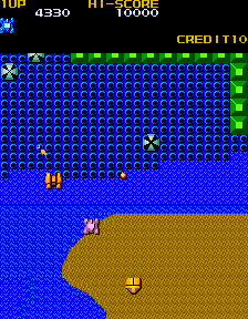 Mega Zone (Arcade) screenshot: Moment before i got killed
