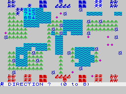 Battle 1917 (ZX Spectrum) screenshot: The field is randomly generated.