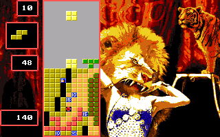 Super Tetris (Amiga) screenshot: Level 10