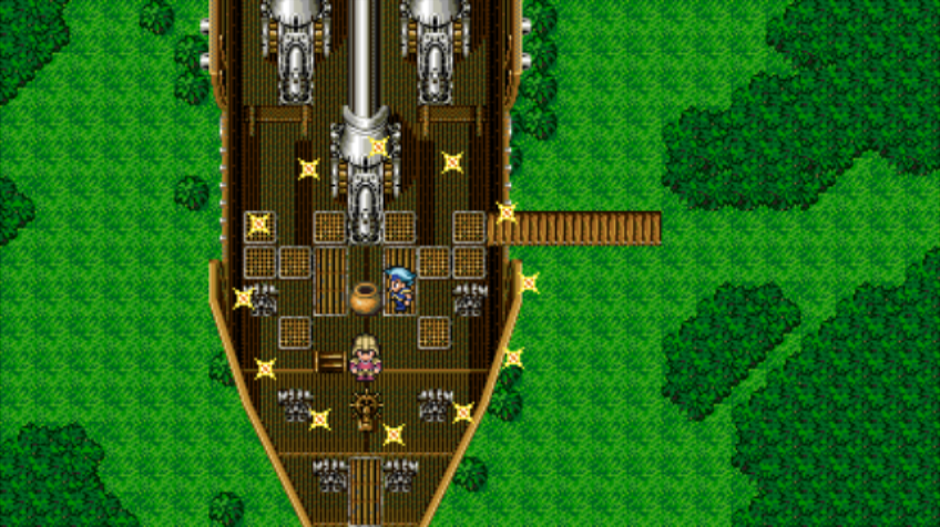 Final Fantasy IV: The After Years (Wii) screenshot: Restoring HP and MP for free at the ship