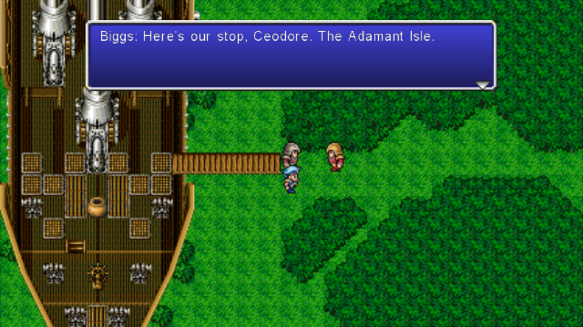 Final Fantasy IV: The After Years (Wii) screenshot: We've arrived to the Adamant Isle
