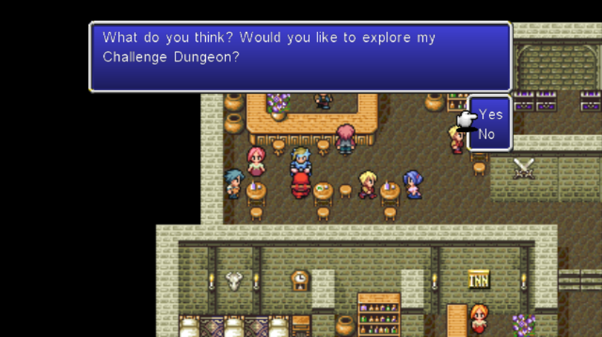 Final Fantasy IV: The After Years (Wii) screenshot: (Almost) Each tale has its Challenge Dungeon accessible with Challengingway