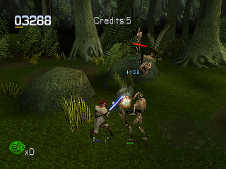 Star Wars: Episode I - Jedi Power Battles (PlayStation) screenshot: Defence is quite good attack