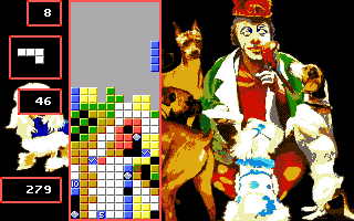 Super Tetris (Amiga) screenshot: Level 8