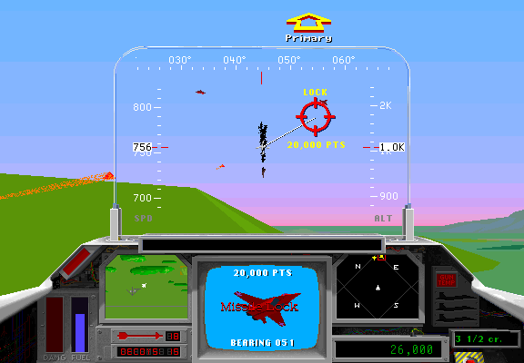 F-15 Strike Eagle (Arcade) screenshot: I hit something
